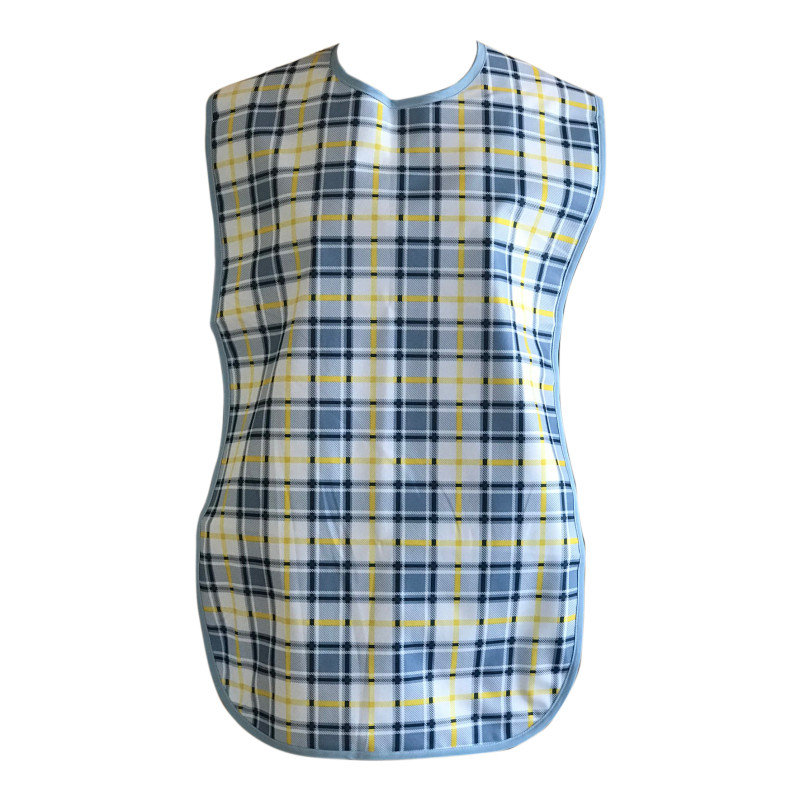 Babero geriátrico de cuadros