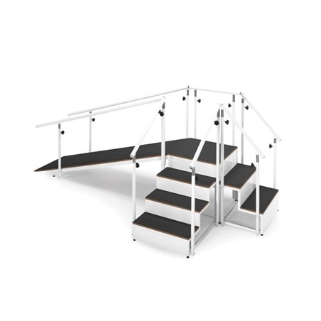 Escalera y plano inclinado rehabilitación