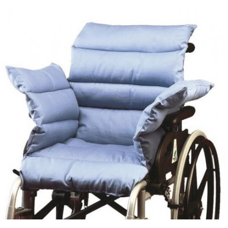 Asiento acolchado para sillas de ruedas con fibra de silicona previniendo ulceraciones