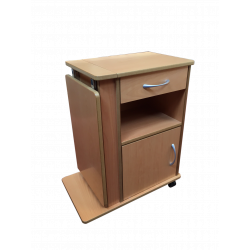 mesita de noche dm con atril cajon hueco y puerta