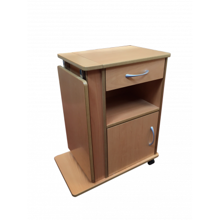 mesita de noche dm con atril cajon hueco y puerta